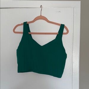aerie Green V-Neck Tank Crop Top